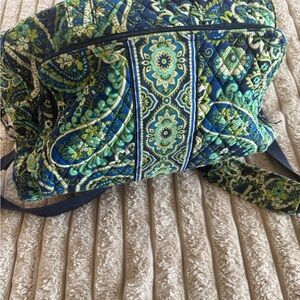 Vera Bradley Blue and Green Patterned Backpack